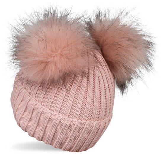 STYLEBREAKER Bommelmütze (1-St) Kinder Bommelmütze mit zwei Bommel mehr Neueste Stile