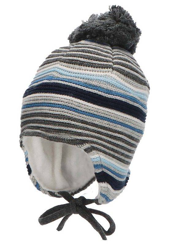 STERNTALER® Strickmütze GOTS Bommelmütze Streifen 1-St mehr Begrenzt auf 3 Tage