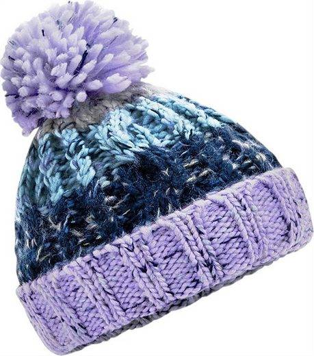 NEVERLESS Bommelmütze Baby Wintermütze Mädchen Strickmütze Grobstrick Bunt Effektgarn Bommelmütze Kleinkind Neverless® mehr Fabrikverkauf