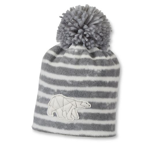 STERNTALER® Ohrenmütze Wintermütze Bommelmütze mit Eisbär-Applikation gestreift mehr Limitierter Zeitrabatt