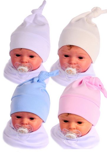 LA BORTINI Erstlingsmütze Baby Mütze Baby Mützchen Knotenmütze für Neugeborene mehr Letzte 2 Tage
