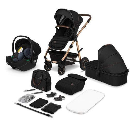LIONELO Kombi-Kinderwagen Amber 3in1 babyschale 0-13kg Tasche Moskitonetz Regenschutz 3in1 mehr Valentinstagsangebot