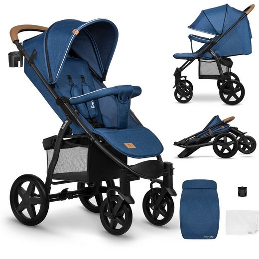 LIONELO Kinder-Buggy ANNET PLUS Fußdecke, großer Korb, ab 0 bis 36 Monate mehr Neueste Mode