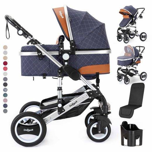 DALIYA® Kombi-Kinderwagen BAMBIMO 2in1 Kinderwagen & Buggy, mit Belüftung, Sportsitz, Alu-Rahmen (9-tlg), 2in1 Kinderwagen, Babywanne & Sportsitz, 1-Falt-Klicksystem, Alurahmen mehr Kauf eins, bekomm eins gratis