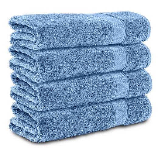 KOMFORTEC Badetücher 100% Baumwolle, 470 g/m² Frottee (4-St), Handtücher 70x140 cm Set, Weich mehr 50% Rabatt mit kostenlosem Versand