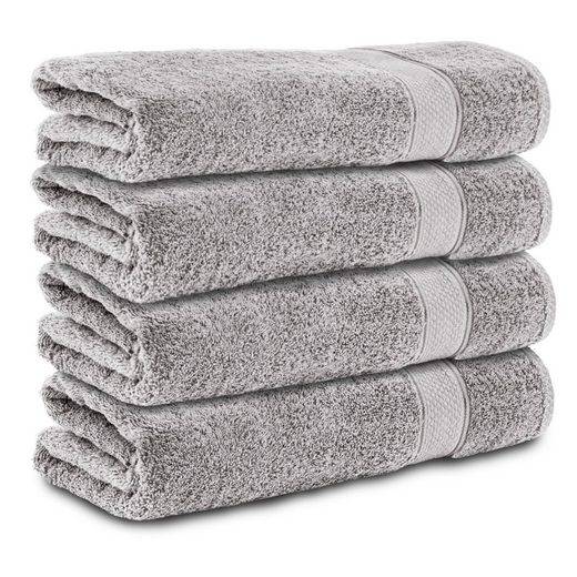 KOMFORTEC Badetücher 100% Baumwolle, 470 g/m² Frottee (4-St), Handtücher 70x140 cm Set, Weich mehr 50% Rabatt mit kostenlosem Versand