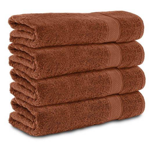 KOMFORTEC Badetücher 100% Baumwolle, 470 g/m² Frottee (4-St), Handtücher 70x140 cm Set, Weich mehr Kostenloser Versand international