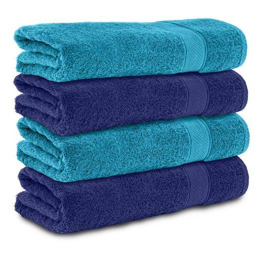 KOMFORTEC Badetücher 100% Baumwolle, 470 g/m² Frottee (4-St), Handtücher 70x140 cm Set, Weich mehr Im Verkauf