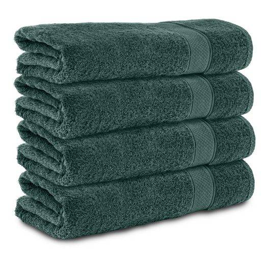 KOMFORTEC Badetücher 100% Baumwolle, 470 g/m² Frottee (4-St), Handtücher 70x140 cm Set, Weich mehr zollfrei