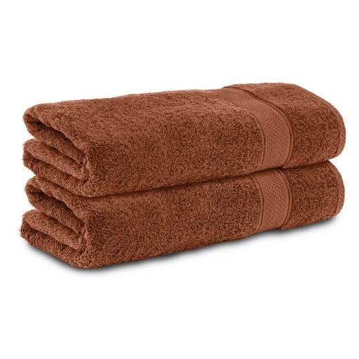 KOMFORTEC Badetücher 100% Baumwolle, 470 g/m² Frottee (2-St), Handtücher 70x140 cm Set, Weich mehr Riesige Ersparnisse