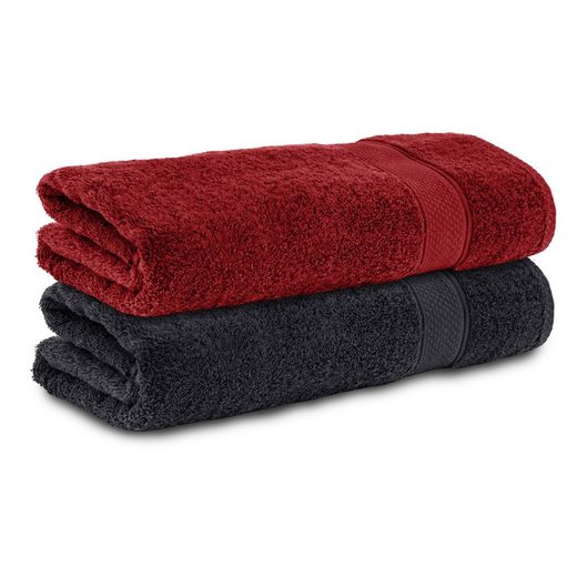 KOMFORTEC Badetücher 100% Baumwolle, 470 g/m² Frottee (2-St), Handtücher 70x140 cm Set, Weich mehr VIP-Rabatte