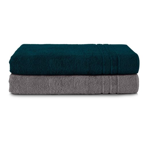 KOMFORTEC Saunatuch 80x200 cm Saunatücher Set aus 100% Baumwolle Frottee (2-St), XXL, Weich, Groß, Schnelltrocknend mehr Im Verkauf