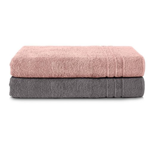 KOMFORTEC Saunatuch 80x200 cm Saunatücher Set aus 100% Baumwolle Frottee (2-St), XXL, Weich, Groß, Schnelltrocknend mehr Im Verkauf