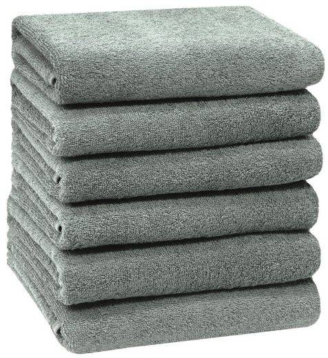 ZOLLNER Handtücher Walkfrottier (6-St), 50 x 100 cm, 100% Baumwolle, vom Hotelwäschespezialisten mehr Fabrikverkauf