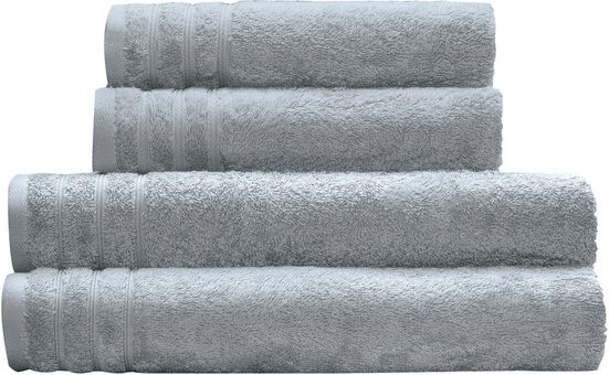 KLEINE WOLKE Handtuch Set Royal Frottier (Set, 4-St), Uni Farben, Handtücher, Duschtücher, Bordüre, weich mehr Black Friday