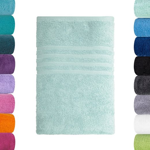 LAVEA Badetuch Bali 100x150cm aus 100% Bio-Baumwolle, einzigartig weiches Badetuch mit 500 g/m² (1-St), hochwertiges und nachhaltiges Premium Strandtuch – saugstarke Faser mehr Lagerräumung