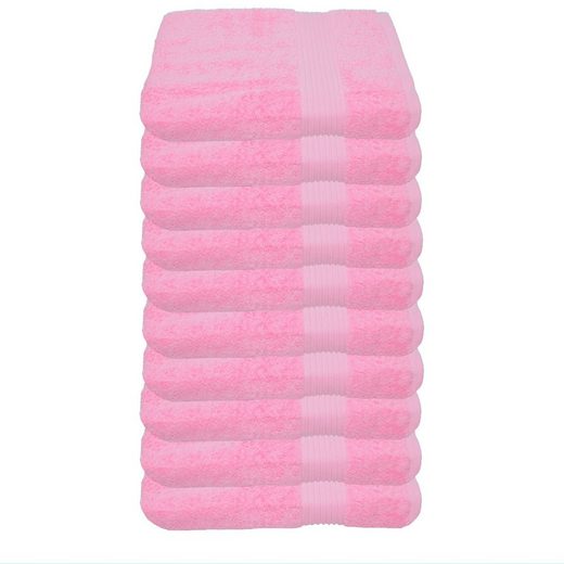 JULIE JULSEN Gästehandtücher 10-Gästehandtücher-Fuchsia-Gästetuch 30 x 50 cm Baumwolle (10-St) mehr Im Verkauf