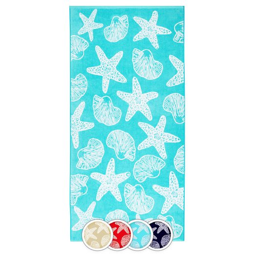 ZOLLNER Strandtuch Frottee (1-St), 90 x 180 cm, 100% Baumwolle, mit Meerestier-Design mehr Blitzverkäufe