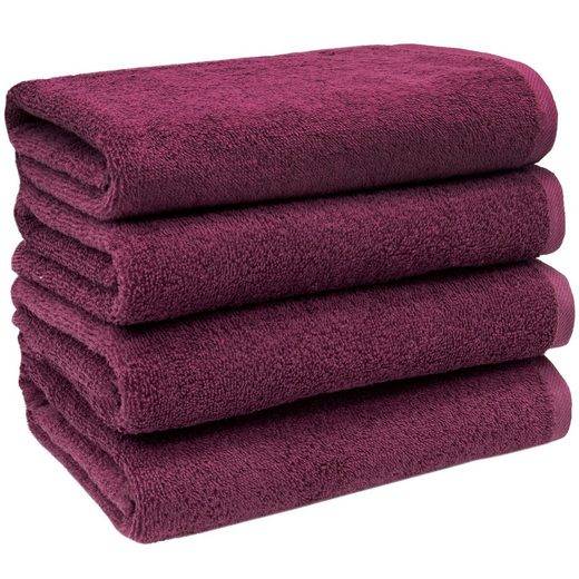ZOLLNER Handtücher Walkfrottier (4-St), 50 x 100 cm, 100% Baumwolle, alle Farben bis 95°C waschbar mehr Großer Ausverkauf