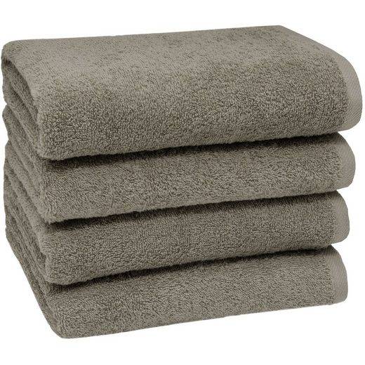 ZOLLNER Handtücher Walkfrottier (4-St), 50 x 100 cm, 100% Baumwolle, alle Farben bis 95°C waschbar mehr Online Shopping