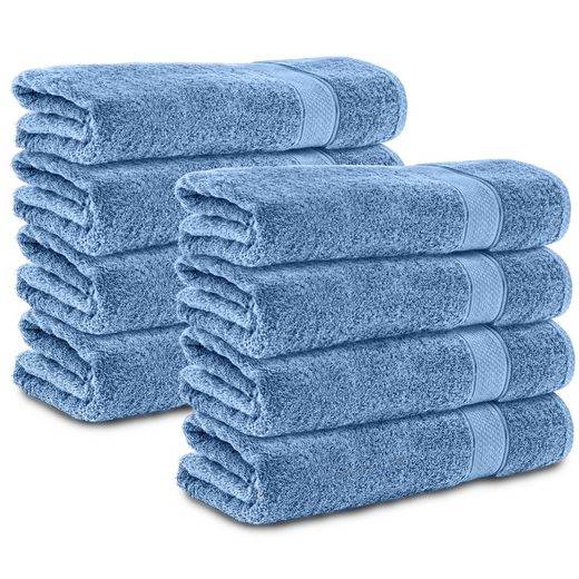 KOMFORTEC Badetücher 100% Baumwolle, 470 g/m² Frottee (8-St), Handtücher 70x140 cm Set, Weich mehr Vierteljährliche Förderung
