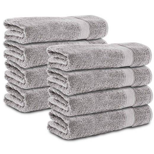 KOMFORTEC Badetücher 100% Baumwolle, 470 g/m² Frottee (8-St), Handtücher 70x140 cm Set, Weich mehr Clearance-Verkauf