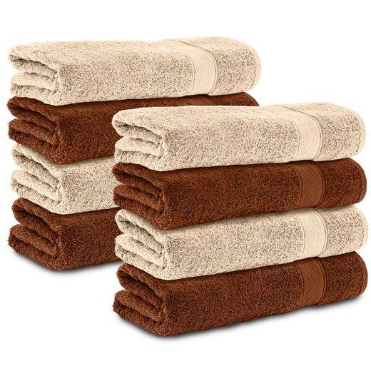 KOMFORTEC Badetücher 100% Baumwolle, 470 g/m² Frottee (8-St), Handtücher 70x140 cm Set, Weich mehr Fabrikladen
