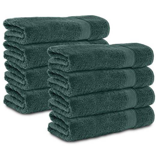 KOMFORTEC Badetücher 100% Baumwolle, 470 g/m² Frottee (8-St), Handtücher 70x140 cm Set, Weich mehr Fabrikladen
