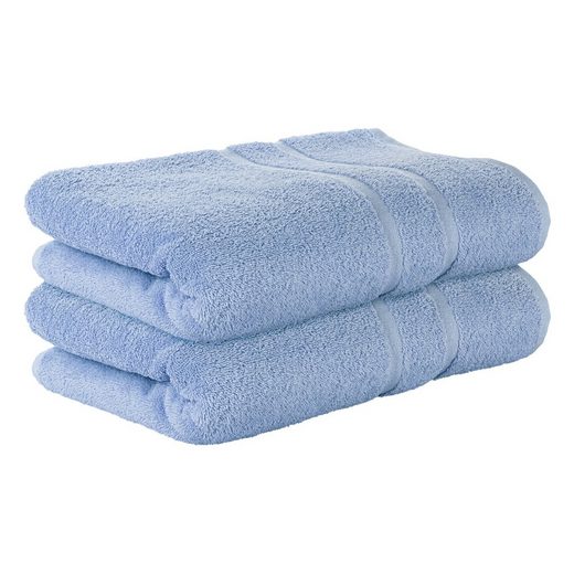 STICKANDSHINE Badetuch 2er Set Premium Frottee Badetuch 100x150 cm in 500g/m² aus 100% Baumwolle (2 Stück Pack) Badetücher 100 x 150 100% Baumwolle 500GSM Frottee mehr Auslauf