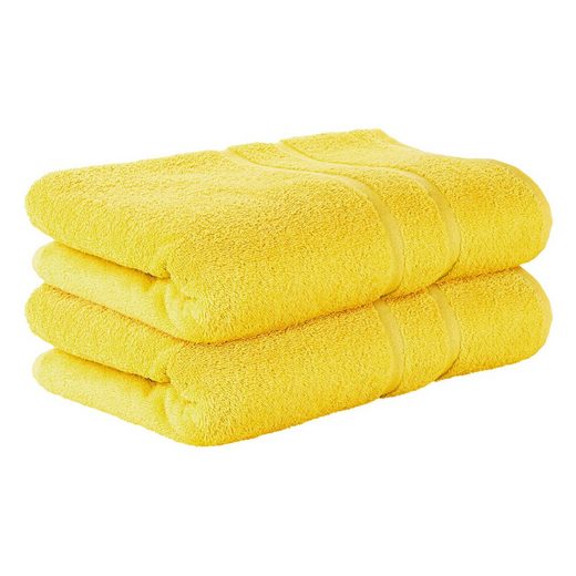 STICKANDSHINE Badetuch 2er Set Premium Frottee Badetuch 100x150 cm in 500g/m² aus 100% Baumwolle (2 Stück Pack) Badetücher 100 x 150 100% Baumwolle 500GSM Frottee mehr Blitzverkäufe