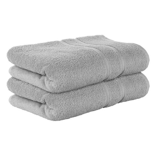 STICKANDSHINE Badetuch 2er Set Premium Frottee Badetuch 100x150 cm in 500g/m² aus 100% Baumwolle (2 Stück Pack) Badetücher 100 x 150 100% Baumwolle 500GSM Frottee mehr Sonderangebot