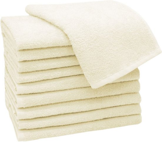 ZOLLNER Gästehandtücher Walkfrottier (10-St), 30 x 50 cm, 100% Baumwolle, vom Hotelwäschespezialisten mehr Top Angebot