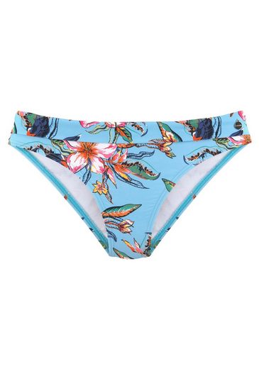 LASCANA Bikini-Hose Malia mit Umschlagbund mit tropischem Print mehr Zeitlich begrenztes Angebot