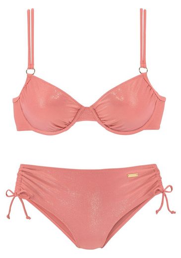 LASCANA Bügel-Bikini mit goldfarbener Glanzbeschichtung mehr Super Rabatt