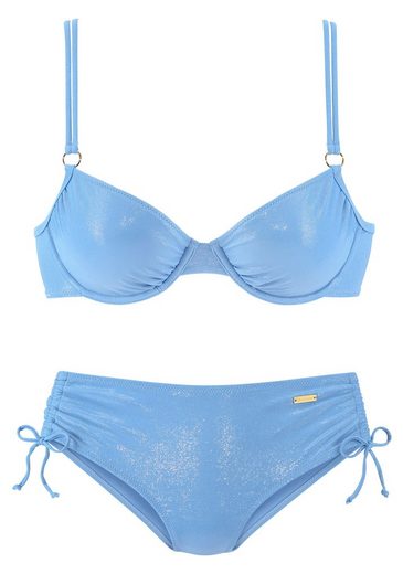 LASCANA Bügel-Bikini mit goldfarbener Glanzbeschichtung mehr Super Rabatt