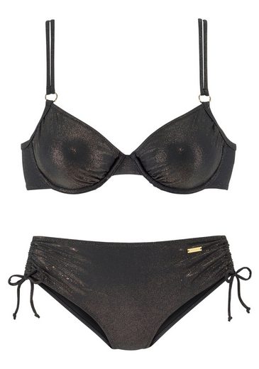 LASCANA Bügel-Bikini mit goldfarbener Glanzbeschichtung mehr Super Rabatt