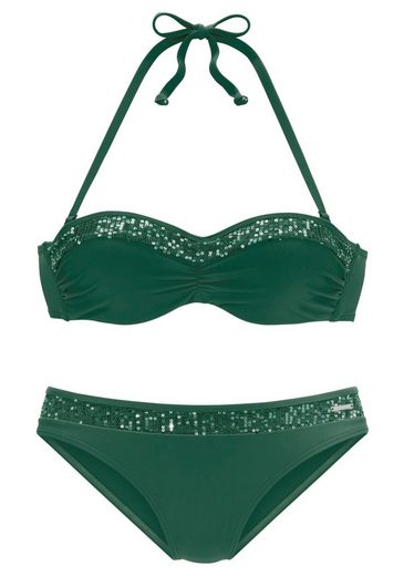 BRUNO BANANI Bügel-Bandeau-Bikini mit Pailletten mehr Tiefpreis