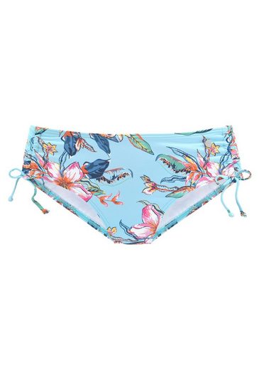 LASCANA Bikini-Hose Malia mit seitlicher Raffung mit tropischem Print mehr 50% Rabatt mit kostenlosem Versand