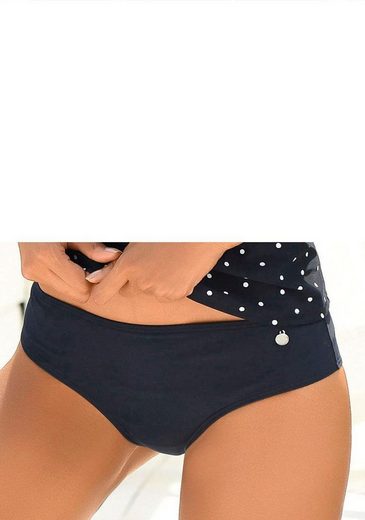 LASCANA Bikini-Hose Merilyn uni und bedruckt in klassischer Form mehr Begrenzt auf 3 Tage