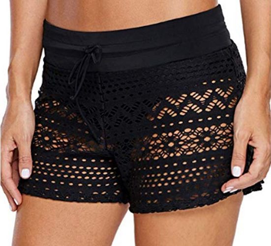 BADEKÖNIG Badeshorts Hotpants in Häkeloptik mit integrietem Badeslip mehr Speichern exportieren