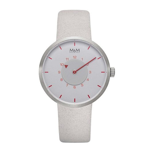 M&M Quarzuhr Armbanduhren Microfaser Vegan Line (1-tlg), Analoguhr rund, Designer Uhr, deutsche Manufaktur, inkl. edles Etui mehr Heißer Verkauf