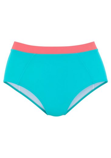 LASCANA ACTIVE Highwaist-Bikini-Hose Janni mit kontrastfarbigen Bündchen mehr Angebote