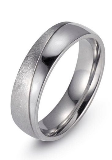 FIRETTI Trauring Schmuck Geschenk "LIEBE" mit Vertiefung, ca. 7,0mm breit mit Zirkonia (synth) mehr Online Outlet