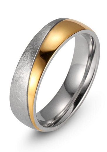 FIRETTI Trauring Schmuck Geschenk "LIEBE" mit Vertiefung, ca. 7,0mm breit mit Zirkonia (synth) mehr Online Outlet