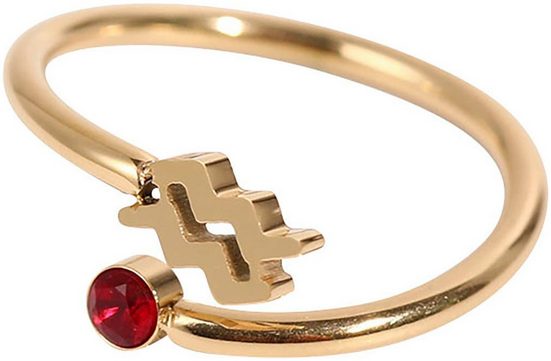 FIRETTI Fingerring Schmuck Geschenk Damenring Sternzeichen Made in Germany - mit Zirkonia (synth) mehr Zeitbegrenzte Promotion