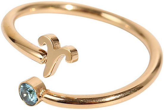 FIRETTI Fingerring Schmuck Geschenk Damenring Sternzeichen Made in Germany - mit Zirkonia (synth) mehr Zeitbegrenzte Promotion