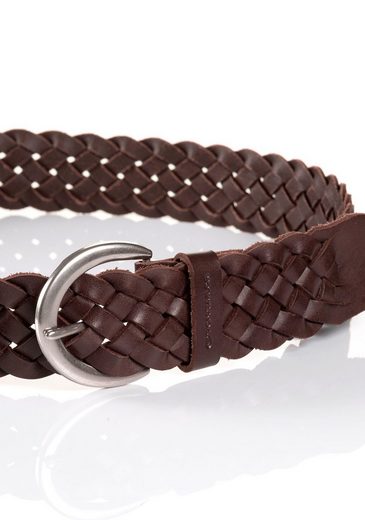 TOM TAILOR Ledergürtel TTLISA 4 cm breiter Damengürtel, Flechtledergürtel, modisches Must-Have mehr Kostenloser Versand