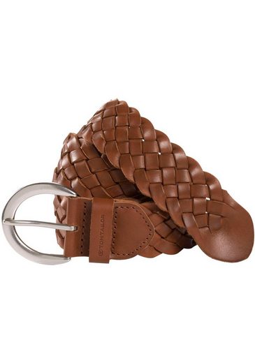 TOM TAILOR Ledergürtel TTLISA 4 cm breiter Damengürtel, Flechtledergürtel, modisches Must-Have mehr Kostenloser Versand