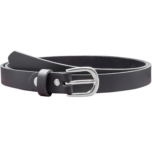 COLOGNEBELT Ledergürtel A8-SL Ledergürtel in Rot - 2 cm Breit - mit silberner abgerundeter Gürtelschließe - modern, leger, klassisch mehr Versandkostenfrei