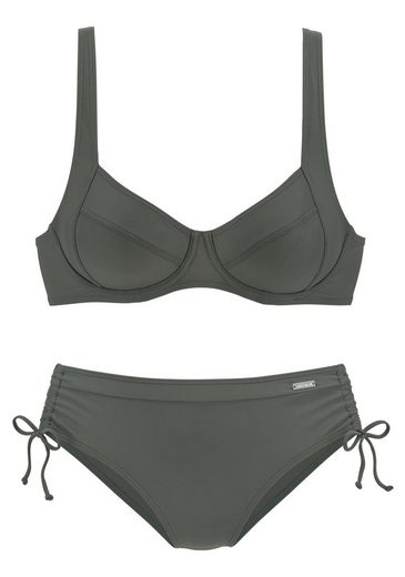 LASCANA Bügel-Bikini mit seitlich geraffter Bikinihose mehr Tiefpreis